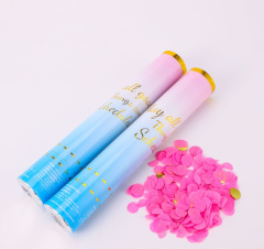 Пневмохлопушка, Конфетти розовый, 30 см, 1 шт.