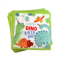 Сервировочные салфетки, Динозаврики, 33*33 см, 20 шт.